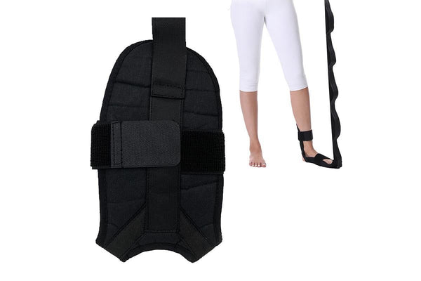 Hamstring Stretcher Stretching Strap Ligament Stretching Belt for Dancing Pilates Yoga Pain Relief -Black