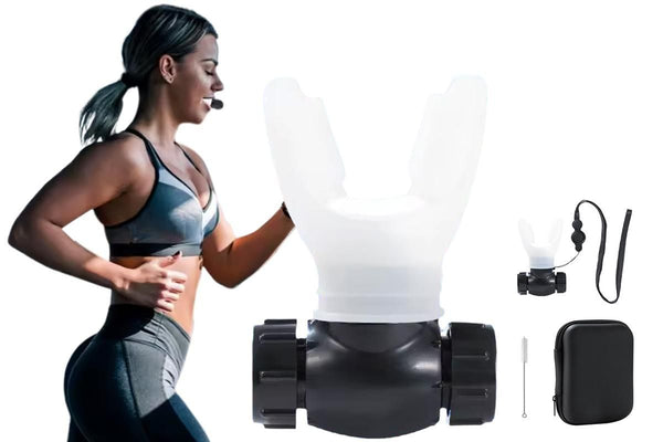 Respiratory Trainer Compact Lung Exercise Device Breathing Trainer -White