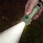 LED Camping Keychain Light - Mini Lantern with Hook for Outdoor Use Blackish Green