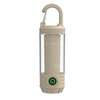 LED Camping Keychain Light - Mini Lantern with Hook for Outdoor Use Khaki