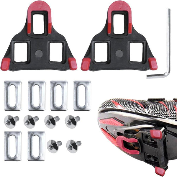 2X Replacement Locking Cycling Pedals Cleat for Road Cycle Red