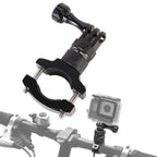 360-Degree Rotating Bike Handlebar Mount for GoPro Hero 13 12 11 Cameras Red