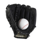 1X Baseball Glove Softball Training Mitt Left Hand Gloves for Adult Black - M