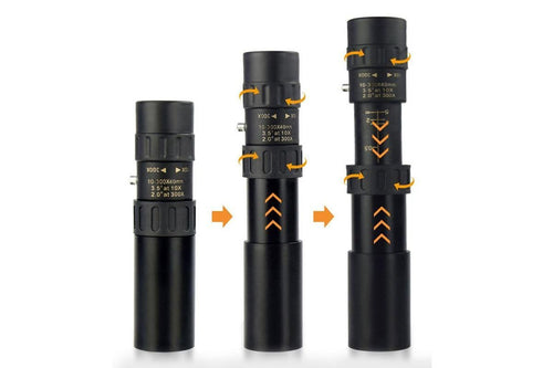 10-300X Zoom HD Portable Monocular Long Range Professional Telescope for Outdoor Travel