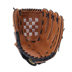 1X Baseball Glove Softball Training Mitt Left Hand Gloves for Adult Brown - S