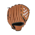 1X Baseball Glove Softball Training Mitt Left Hand Gloves for Adult Brown - L