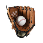 1X Baseball Glove Softball Training Mitt Left Hand Gloves for Adult Brown - L