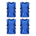 4Pcs Scrimmage Training Vest Team Sports Games Practice Jersey Blue