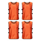 4Pcs Scrimmage Training Vest Team Sports Games Practice Jersey Blue