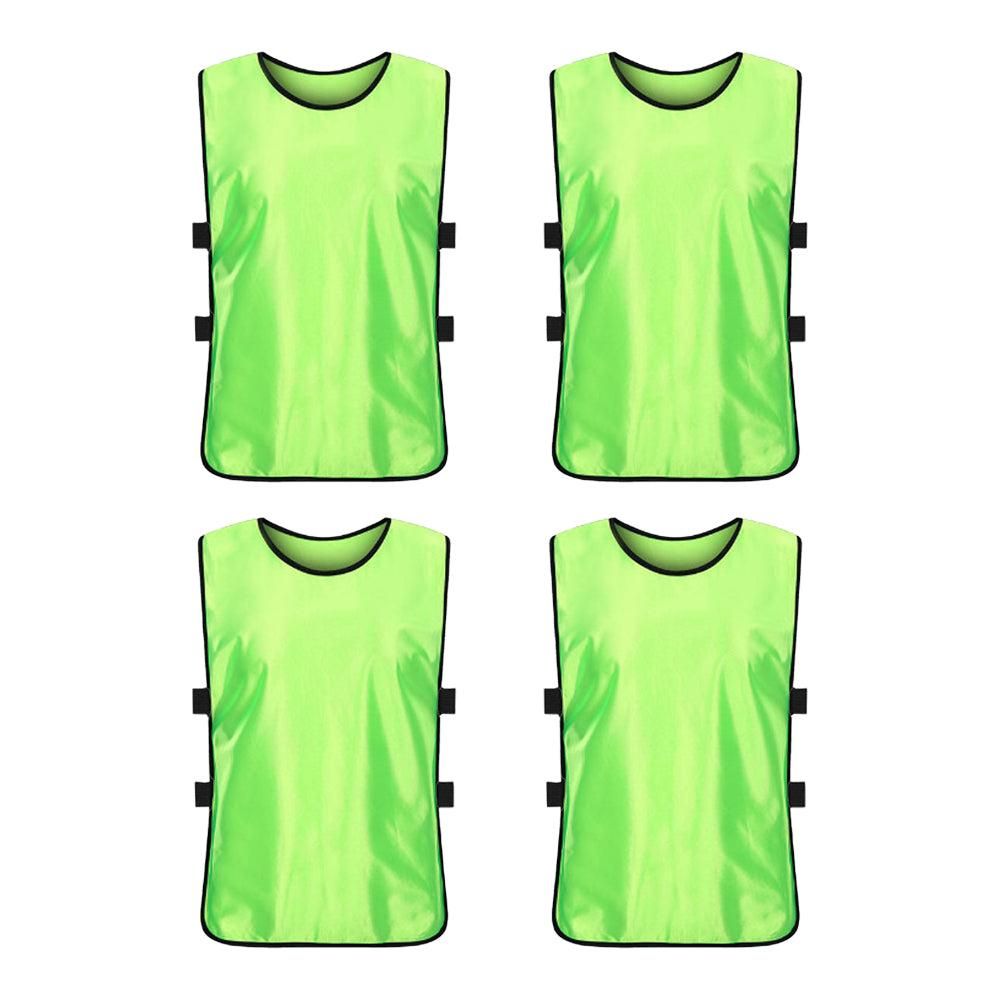 4Pcs Scrimmage Training Vest Team Sports Games Practice Jersey Green