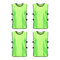 4Pcs Scrimmage Training Vest Team Sports Games Practice Jersey Green