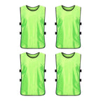 4Pcs Scrimmage Training Vest Team Sports Games Practice Jersey Green