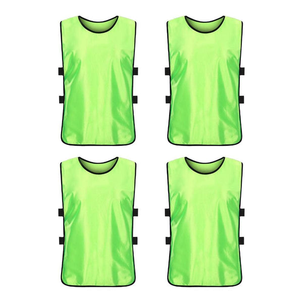 4Pcs Scrimmage Training Vest Team Sports Games Practice Jersey - Green