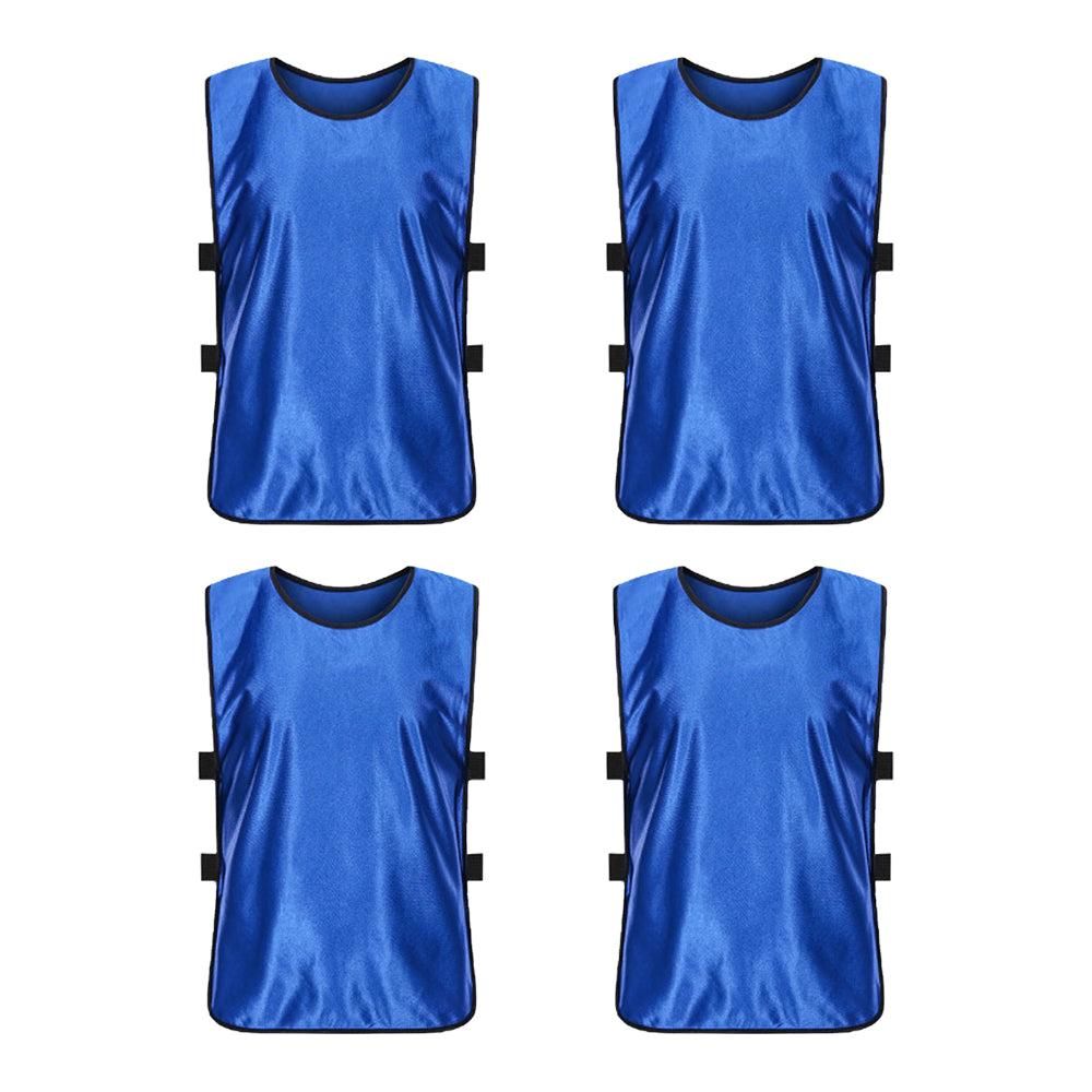 4Pcs Scrimmage Training Vest Team Sports Games Practice Jersey Red
