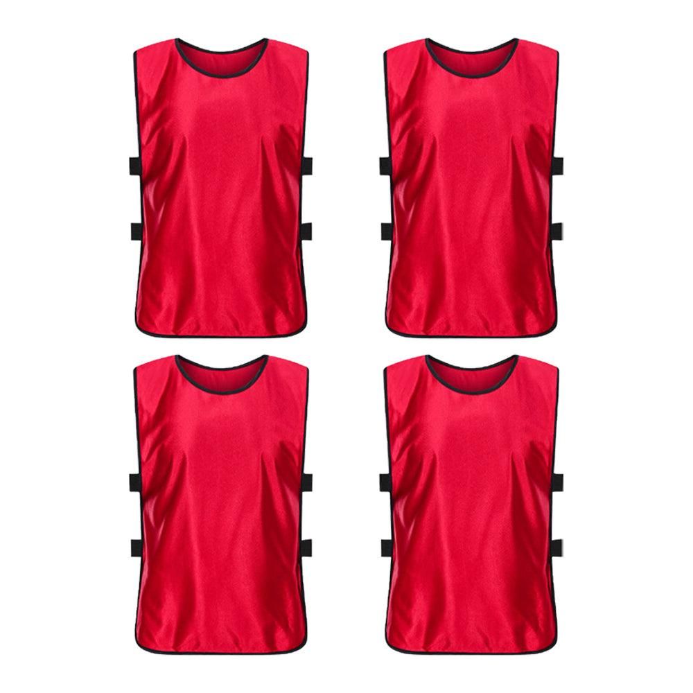 4Pcs Scrimmage Training Vest Team Sports Games Practice Jersey Orange