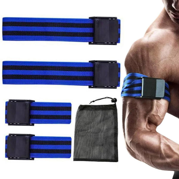 Bundle Booty Resistance Bands Blood Flow Restriction Straps for Glute and Hip Exercising Fitness Blue