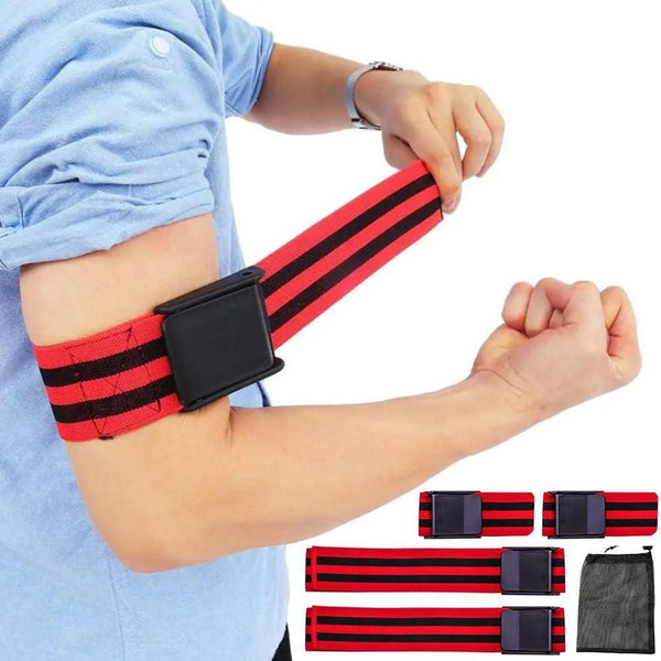 Bundle Booty Resistance Bands Blood Flow Restriction Straps for Glute and Hip Exercising Fitness Red