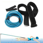 Elastic Swimming Training Band Set Adjustable Pool Swim Training Tether Swim Resistance Band Training Belt Yellow