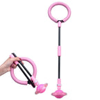Foldable Skip Ball for Colorful Flashing Wheel Skip Ball Game Fitness Toys Red