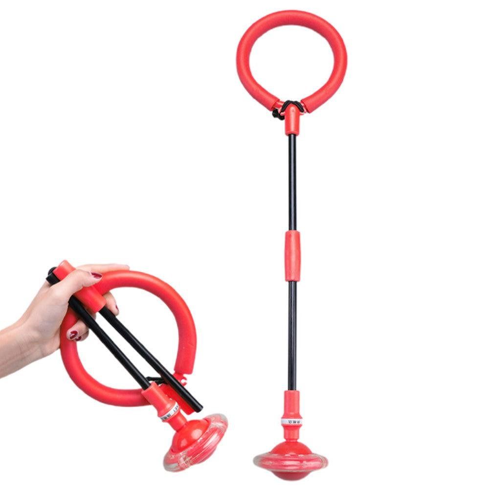 Foldable Skip Ball for Colorful Flashing Wheel Skip Ball Game Fitness Toys Pink
