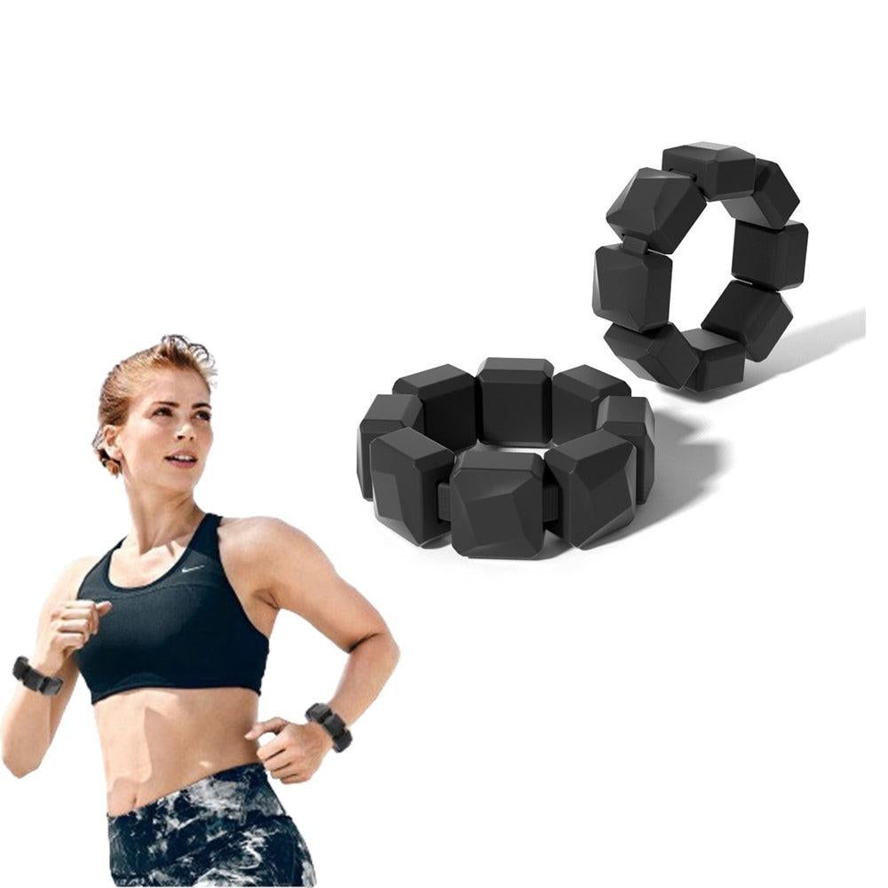 Pair of Silicone Wrist Ankle Weights Unisex Strength Training Set for Walking Running Gym Green