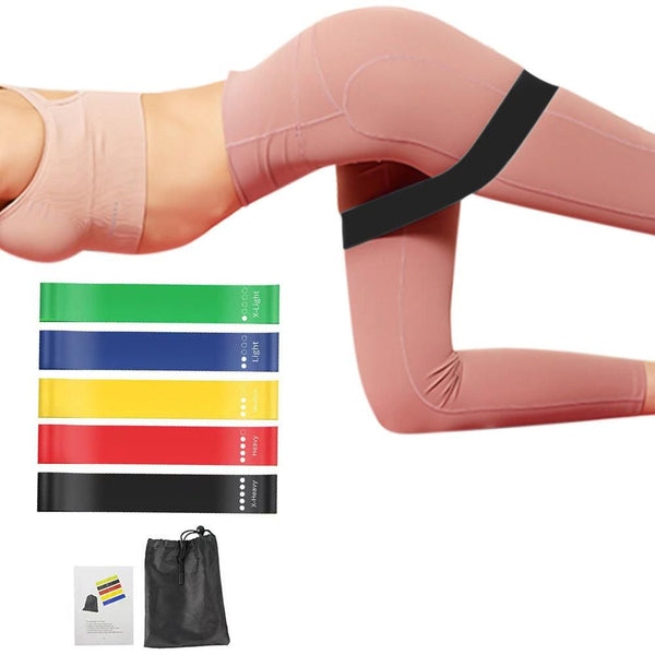 TPE Resistance Loop Exercise Bands for Fitness Strength Training Yoga and Home Gym Multicolor