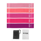 TPE Resistance Loop Exercise Bands for Fitness Strength Training Yoga and Home Gym Pink