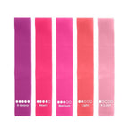 TPE Resistance Loop Exercise Bands for Fitness Strength Training Yoga and Home Gym Pink