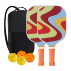 Fiberglass Pickleball Racket Set Pickleball Paddle with 4 Balls Style 2