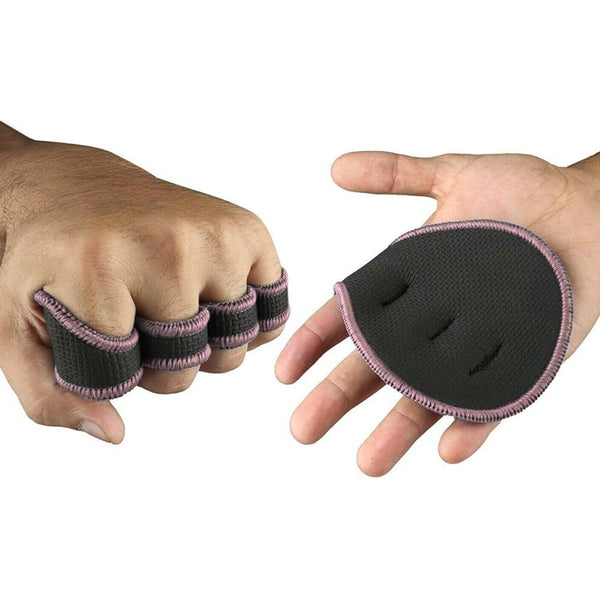 Four-Finger Gym Palm Grip Gloves Non-Slip Weight Lifting Gloves for Men & Women Pink