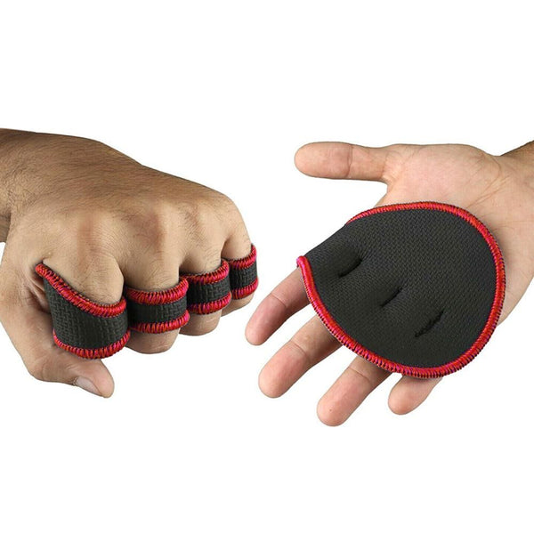 Four-Finger Gym Palm Grip Gloves Non-Slip Weight Lifting Gloves for Men & Women Red
