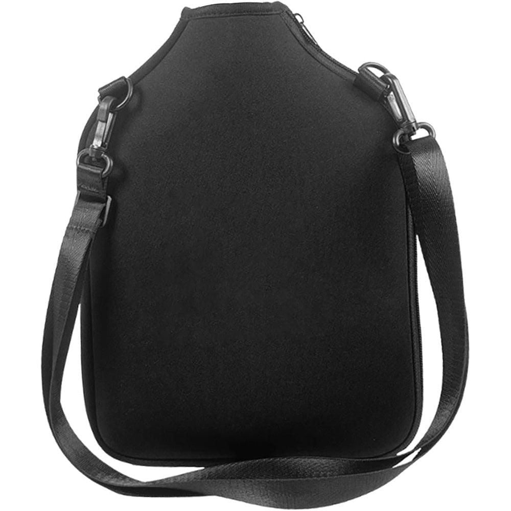 Pickleball Paddle Bag with Adjustable Shoulder Strap and Hanging Hook Black