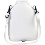 Pickleball Paddle Bag with Adjustable Shoulder Strap and Hanging Hook White