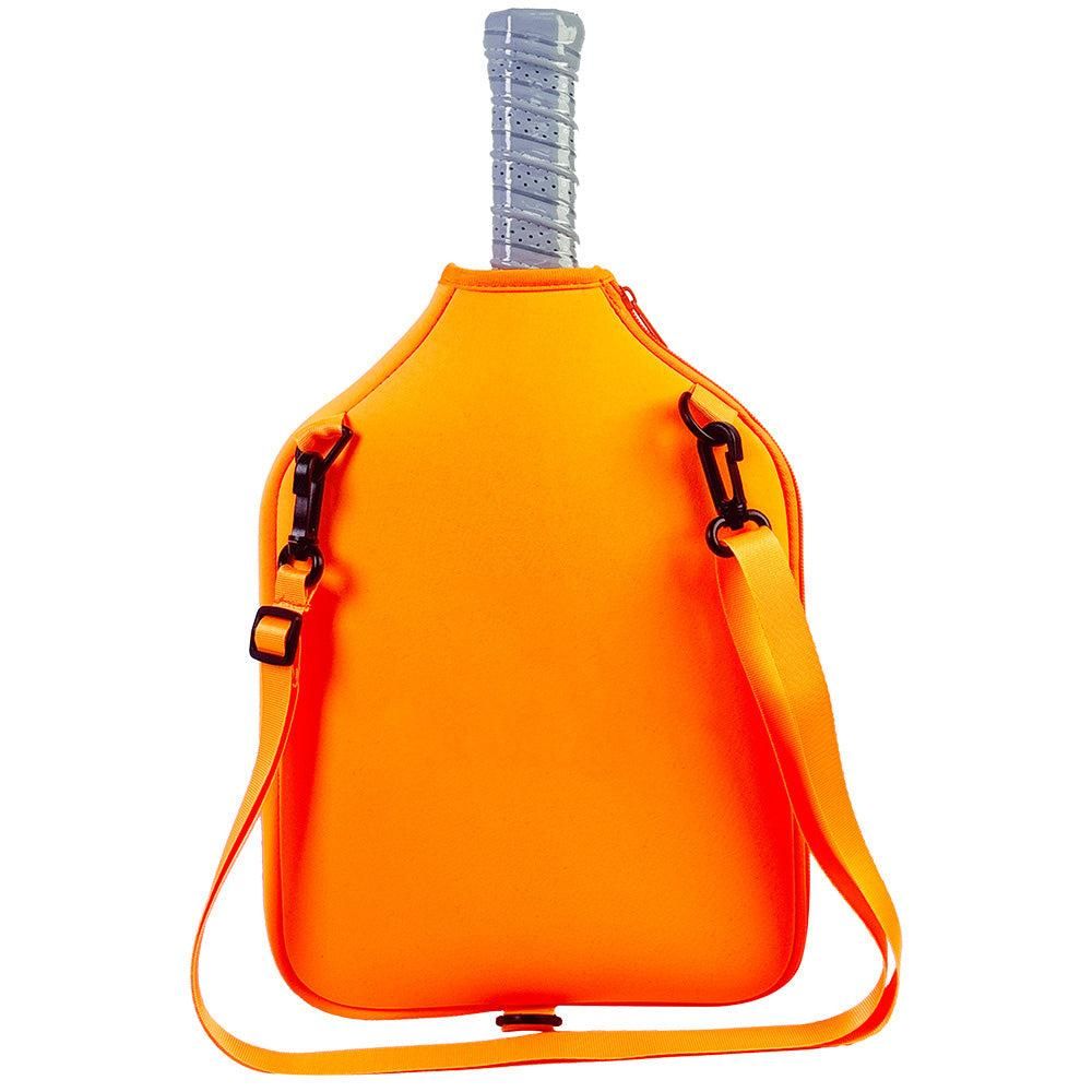 Pickleball Paddle Bag with Adjustable Shoulder Strap and Hanging Hook White
