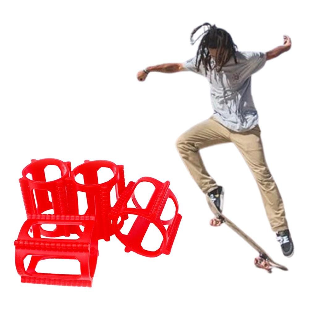 4 Pieces Skater Trick Trainers Silicone Skateboard Wheel Stop Covers Skater Skill Training Tools Blue