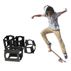 4 Pieces Skater Trick Trainers Silicone Skateboard Wheel Stop Covers Skater Skill Training Tools Blue