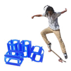 4 Pieces Skater Trick Trainers Silicone Skateboard Wheel Stop Covers Skater Skill Training Tools Red