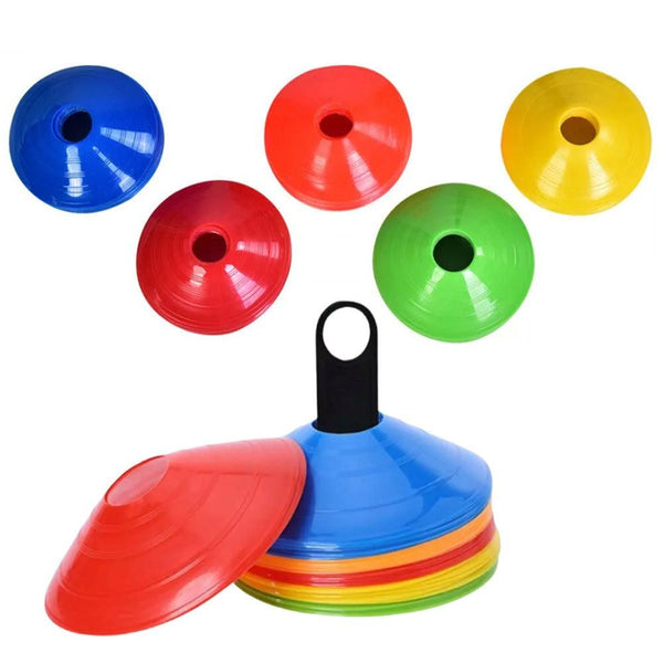 50Pcs Soccer Cones with Storage Bags and Brackets Sports Training
