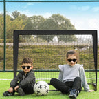 Portable Soccer Goal Net Quick Set-up Training Equipment for Backyard Soccer Black