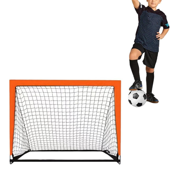 Portable Soccer Goal Net Quick Set-up Training Equipment - Orange