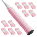 10 Pcs Tennis Racket Grip Tape PU Anti-Slip Overgrip Pink