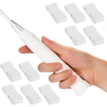 10 Pcs Tennis Racket Grip Tape PU Anti-Slip Overgrip White