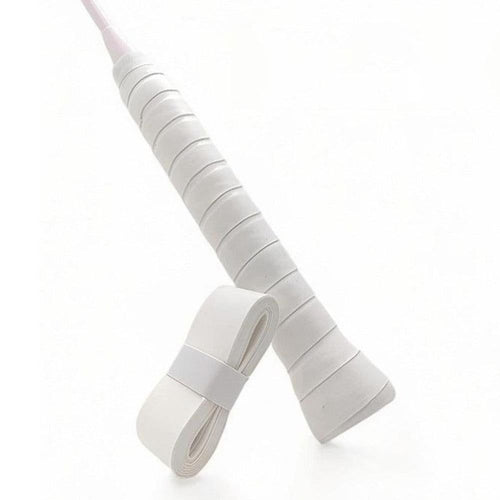 10 Pcs Tennis Racket Grip Tape PU Anti-Slip Overgrip White