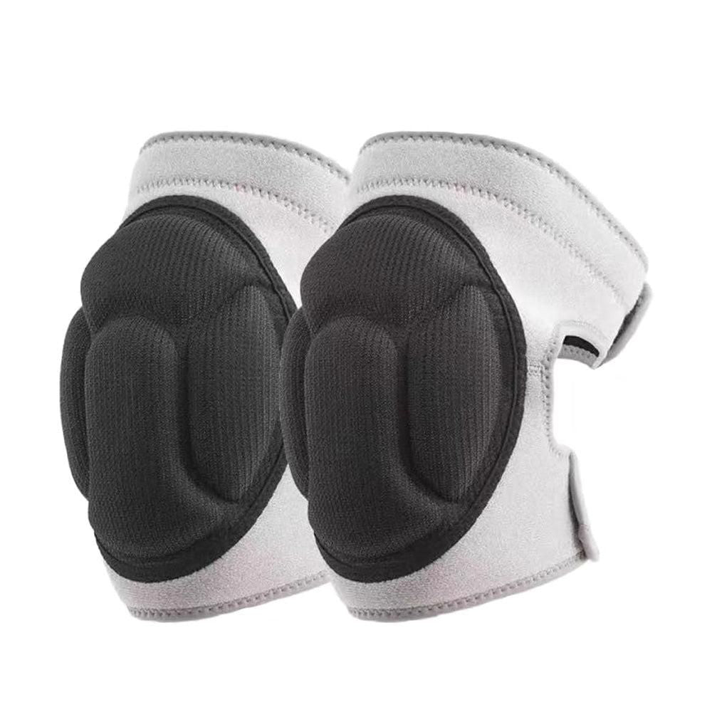 Pair of Knee Pads Anti-Slip Knee Protector Braces for Work Sports Grey - L