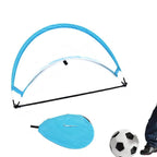 Portable Pop-Up Soccer Goal Set with 3 Ground Pegs and Carry Storage Bag Black