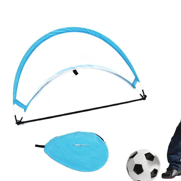 Portable Soccer Goal Set with 3 Ground Pegs and Carry Storage Bag - Blue
