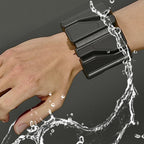 Weighted Silicone Wrist Bands Adjustable for Exercise Fitness & Strength Black