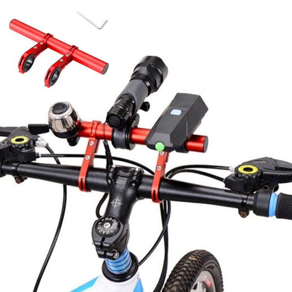 20cm Aluminum Alloy Bicycle Handlebar Extender Mount - Red