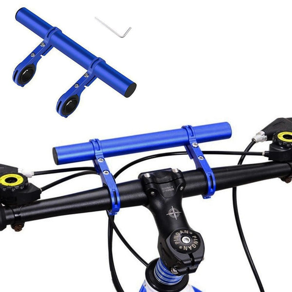 20cm Aluminum Alloy Bicycle Handlebar Extender Mount - Blue