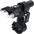 3-Head USB Rechargeable Headlight With Bracket for Night Cycling
